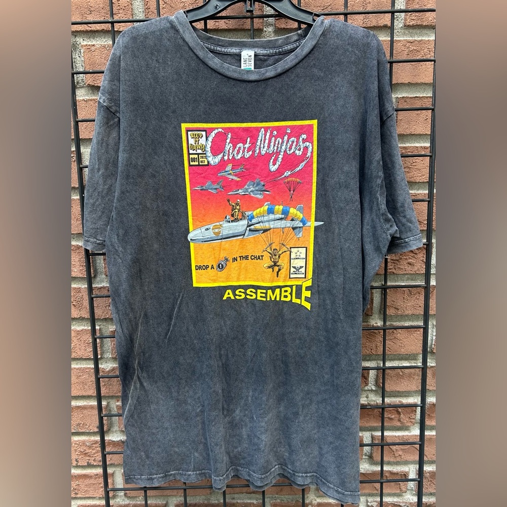 Lane Seven Graphic Tee with Chat Ninjas Design
